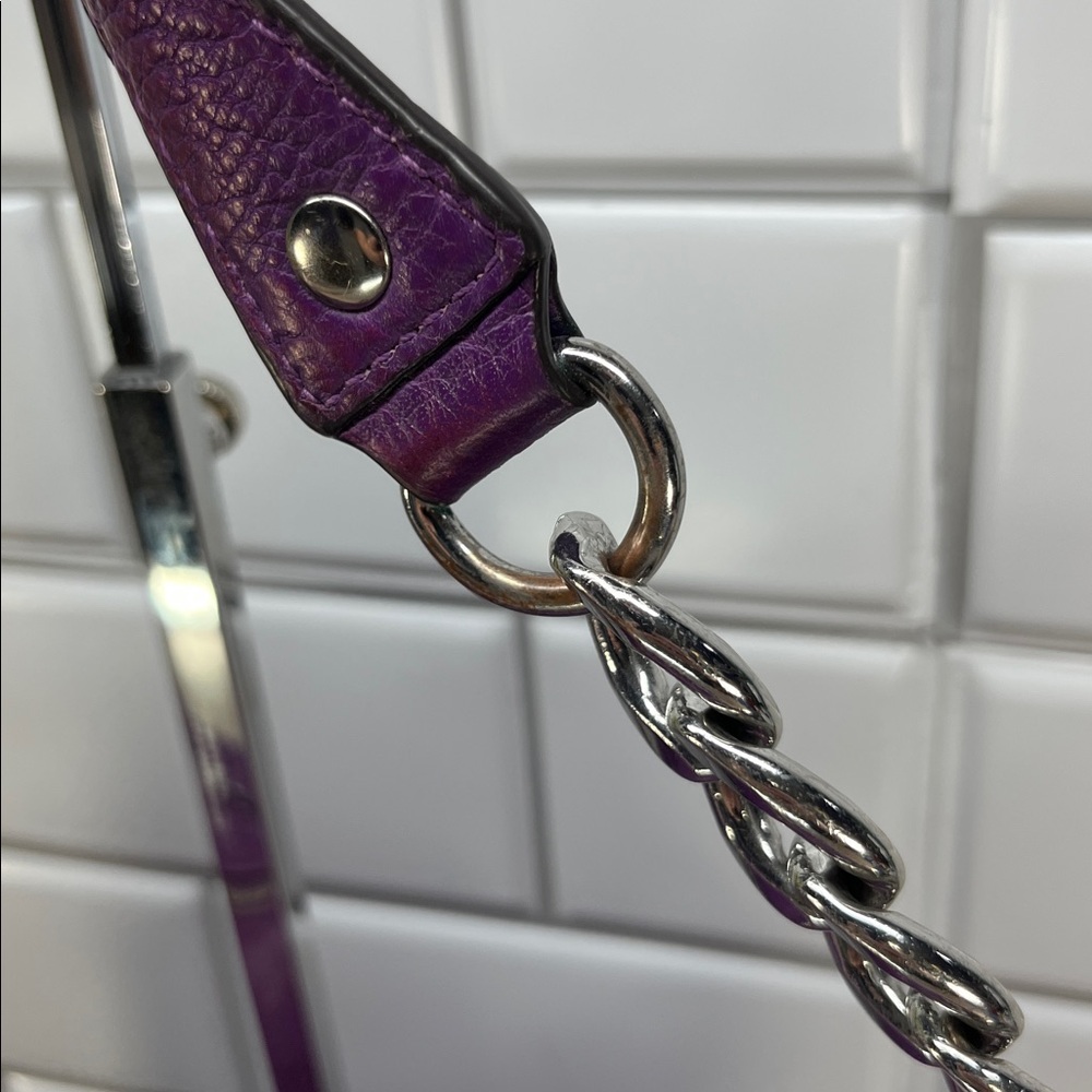0880 Michael Kors purple pebble leather hobo 258570880 - Picture 10 of 16